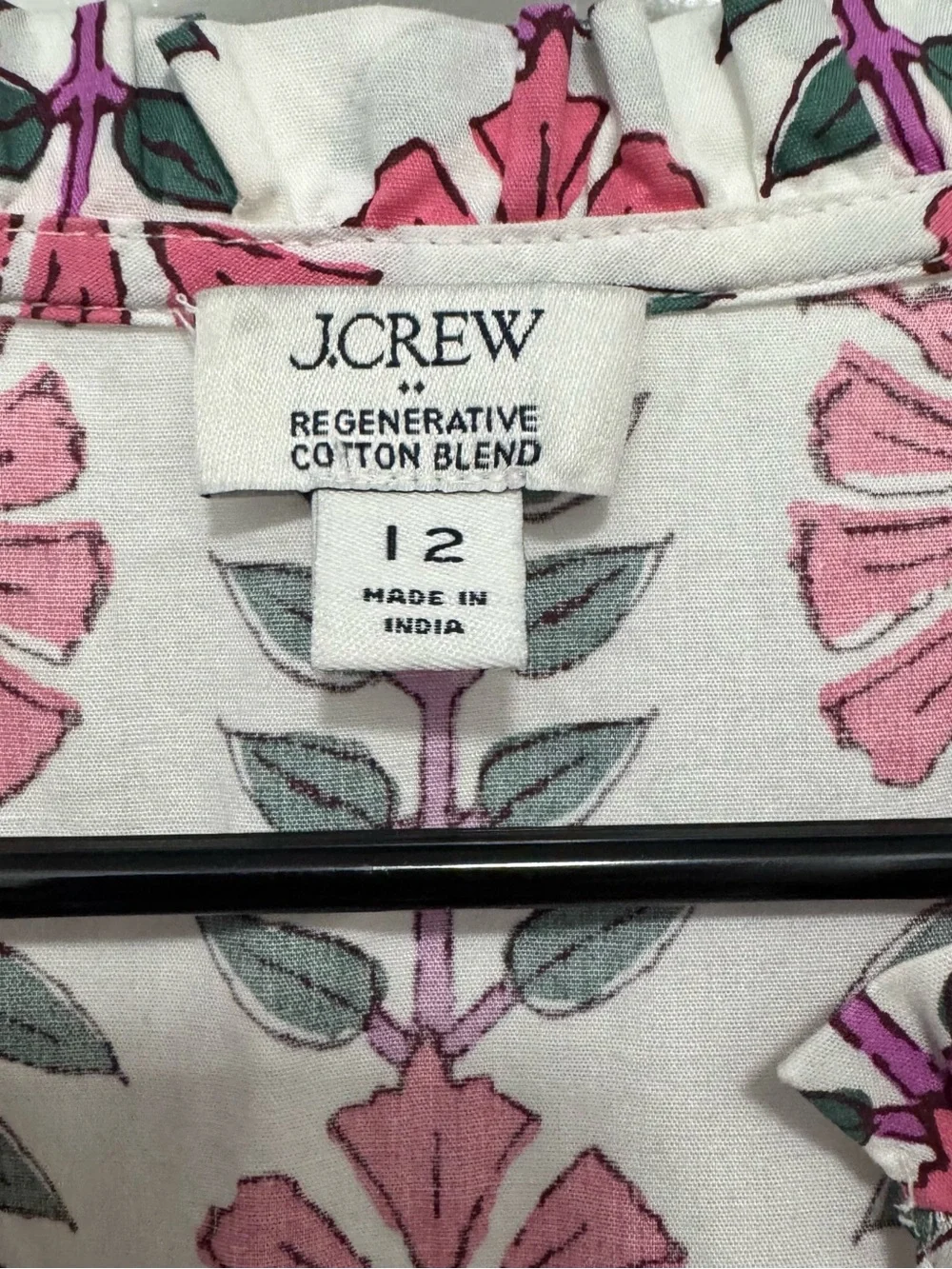 J. Crew Block Print Floral Puff Sleeve Maxi Dress 12